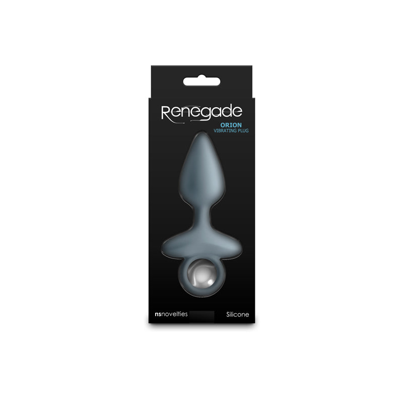 Renegade Orion - Grey - Grey 13 cm USB Rechargeable Vibrating Butt Plug-NSN-1132-59