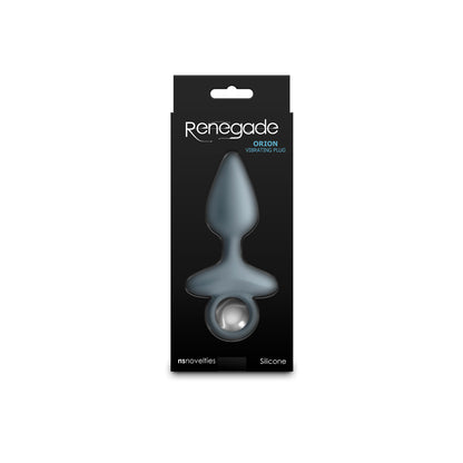 Renegade Orion - Grey - Grey 13 cm USB Rechargeable Vibrating Butt Plug-NSN-1132-59