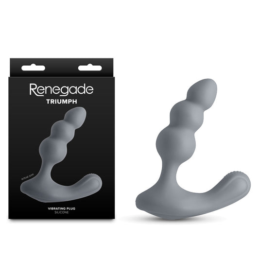 Renegade Thumper - Grey - Grey 13.1 cm USB Rechargeable Prostate Massager - NSN-1132-89