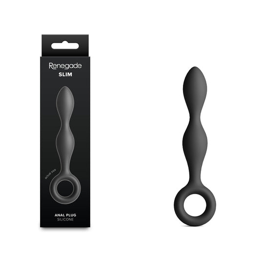 Renegade Slim - Black - Black 12.7 cm Anal Plug - NSN-1166-33