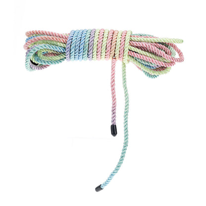 OUCH! Bondage Rope - 10 M - Multicolour 1 - Multicoloured Nylon Bondage Rope - 10 metre Length-OU1058MUL1