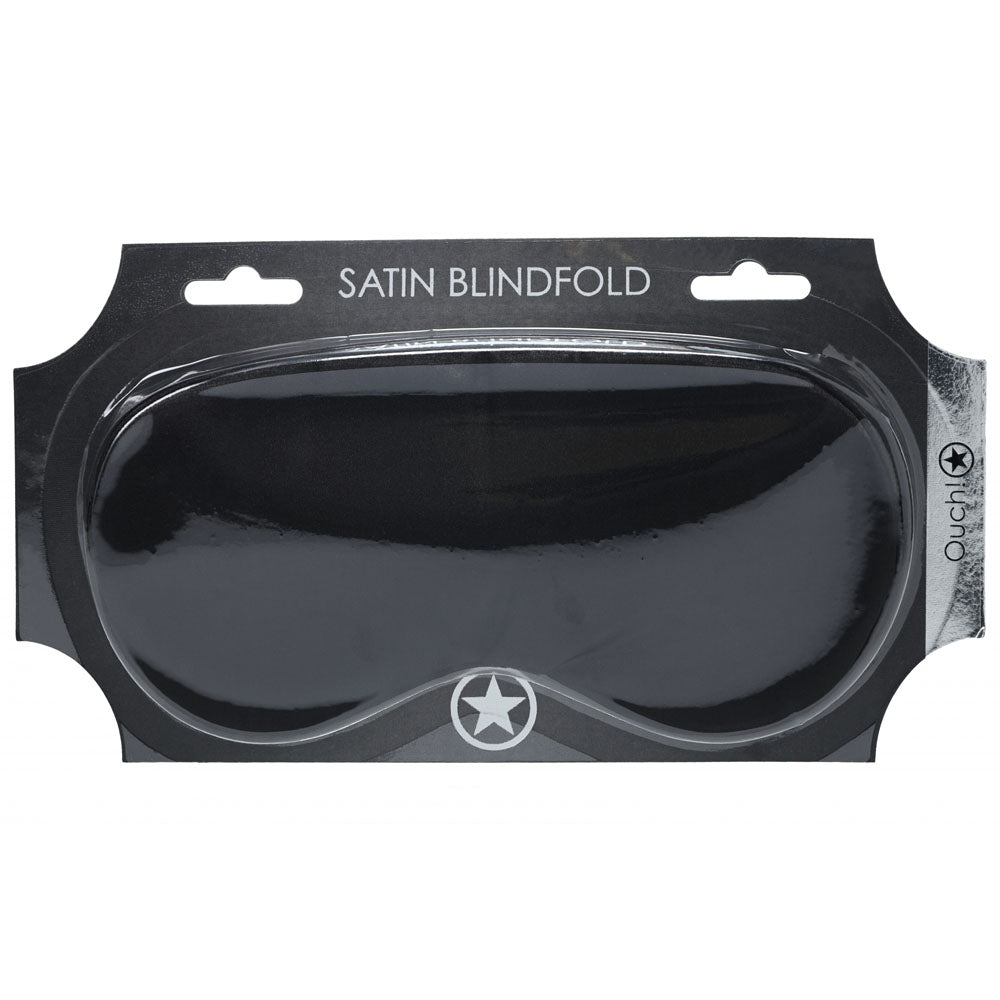 OUCH! Satin Mask - Black - Black Eye Mask - OU1060BLK