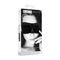 OUCH! Black & White Satin Curvy Eye Mask - Black Eye Restraint-OU683BLK