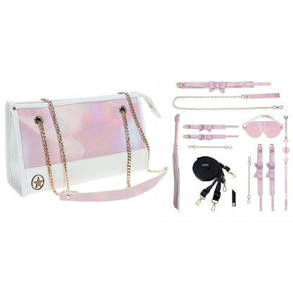 OUCH! Paris Collection - Kit with Bag - Pink Bondage Set with Bag - 8 Piece Kit-OU988PNK