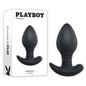 Playboy Pleasure PLUG & PLAY - Black 10.3 cm USB Rechargeable Vibrating Butt Plug with Wireless Remote - PB-RS-2314-2
