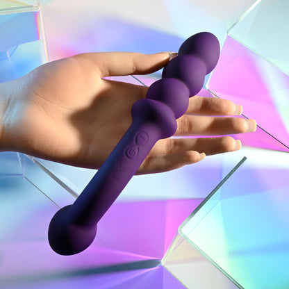 Playboy Pleasure THE SEEKER - Purple 20.3 cm USB Rechargeable Double Ended Vibrator - PB-RS-3236-2