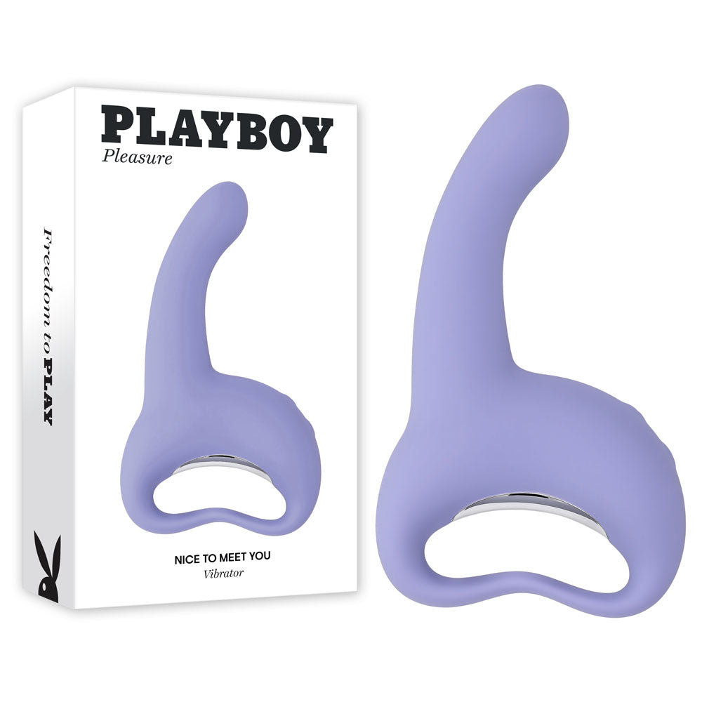 Playboy Pleasure NICE TO MEET YOU - Purple 19.5 cm USB Rechargeable Vibrator-PB-RS-5735-2