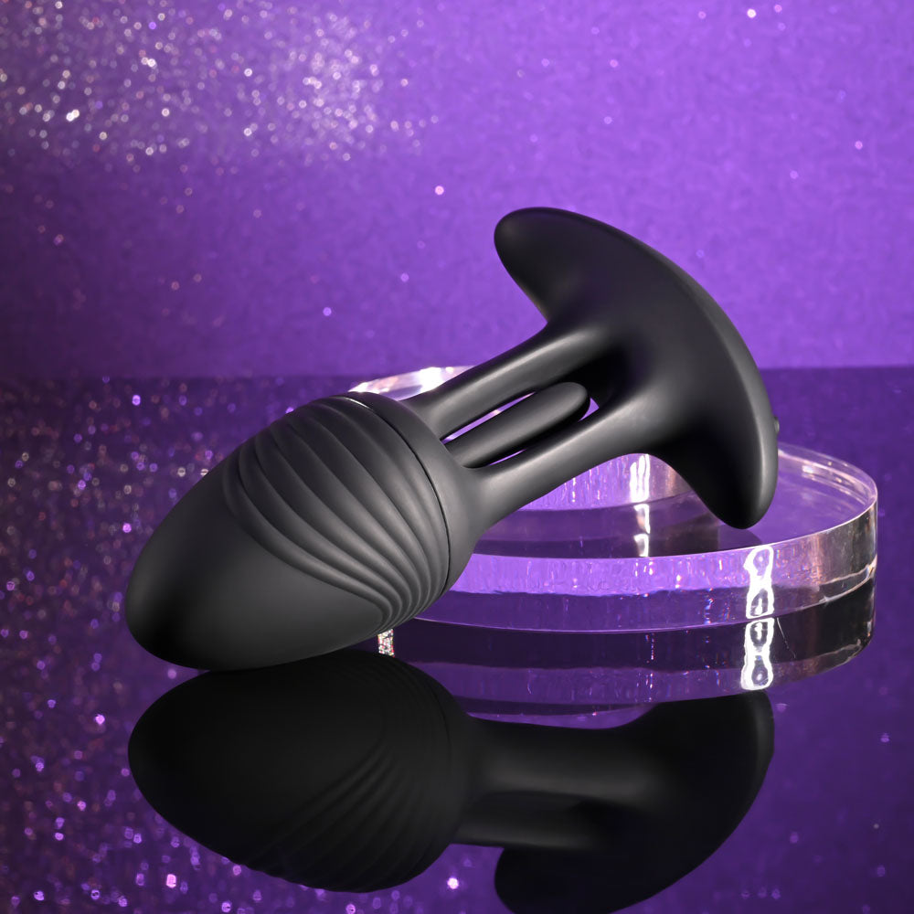 Playboy Pleasure RIM SHOT - Black 11.4 cm USB Rechargeable Vibrating Butt Plug-PB-RS-5872-2