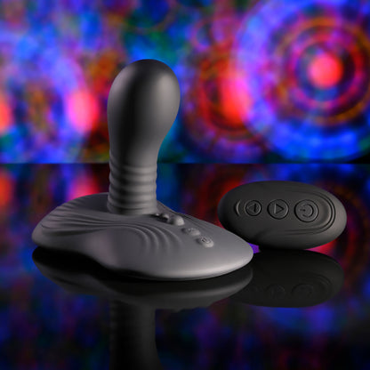 Playboy Pleasure SITTIN & SPINNIN - Black USB Rechargeable Spinning Vibrator & Grinder Pad with Remote-PB-RS-5995-2