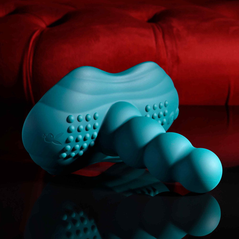 Playboy Pleasure HAVE A SEAT - Green USB Rechargeable Rideable Vibrator and Grinder Pad with Remote-PB-RS-6367-2