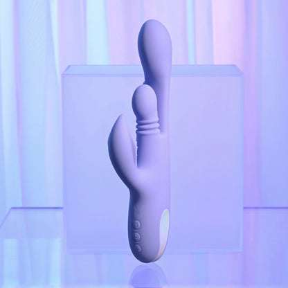 Playboy Pleasure NUBBIN RUBBIN - Purple 24.1 cm USB Rechargeable Thrusting Rabbit Vibrator-PB-RS-6695-2