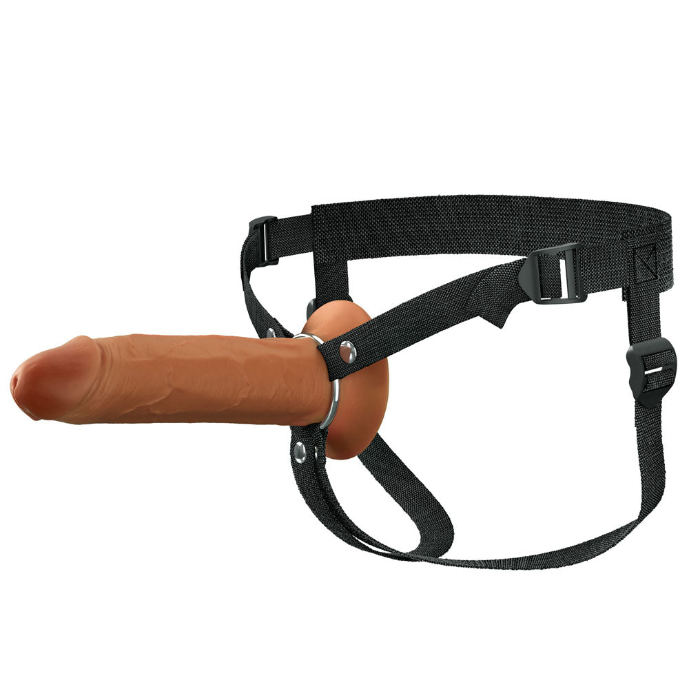 FX Elite 8 Silicone Hollow Strap-On - Tan - Tan 20 cm Hollow Strap-On-PD4160-29