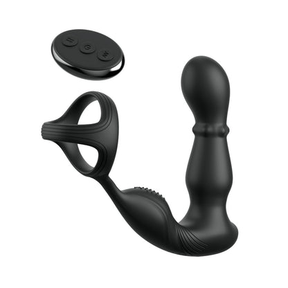 Anal Fantasy Elite Ass-Gasm Slide & Glide - Black USB Rechargeable Prostate Massage with Cock Ring-PD4795-23