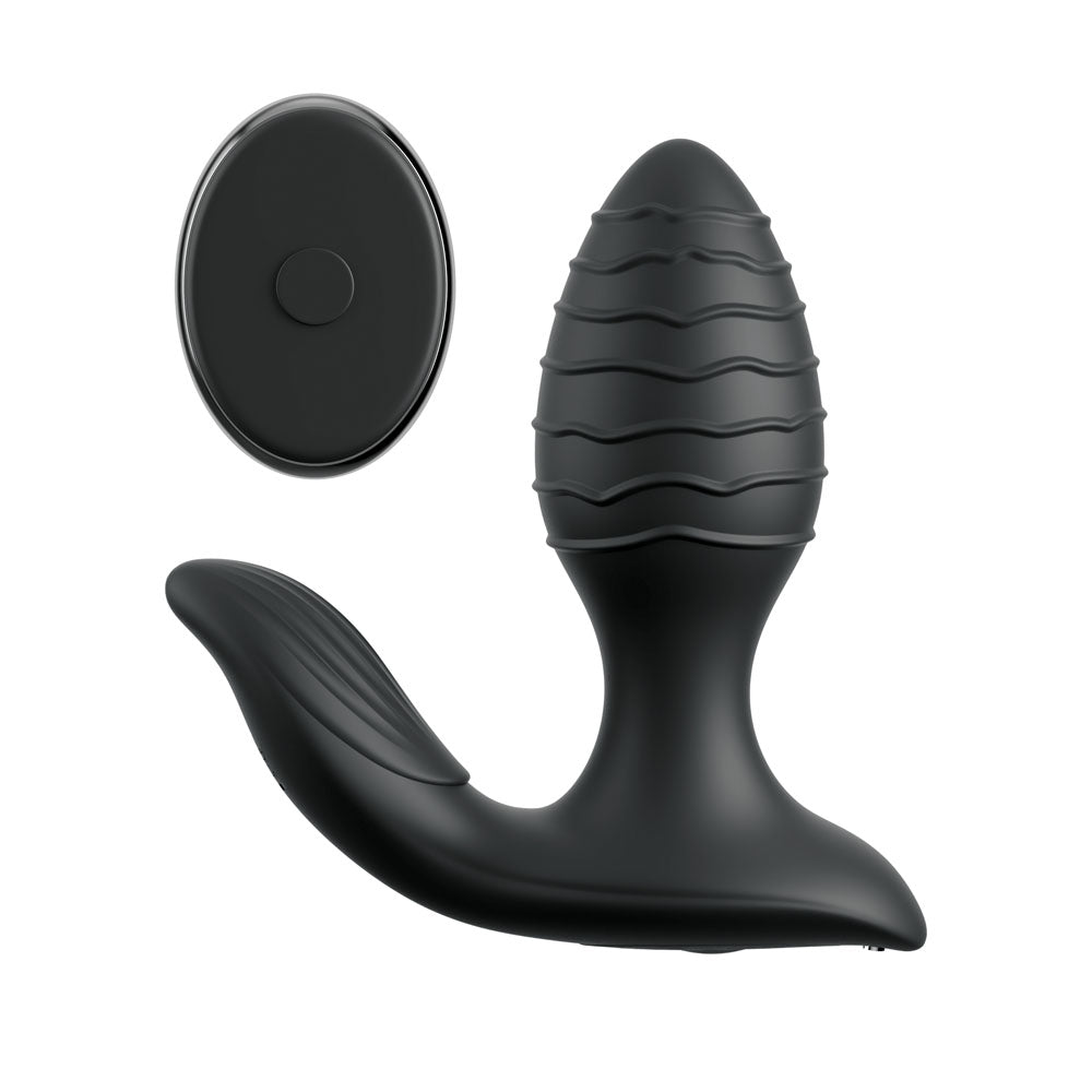 Anal Fantasy Elite Gyro-Milk Pro - Black - Black USB Rechargeable Gyrating Butt Plug-PD4796-23