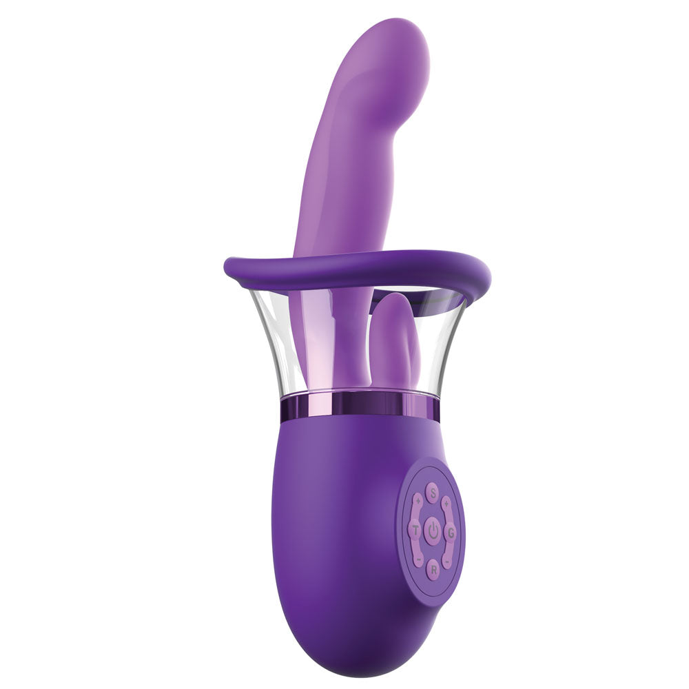 Fantasy For Her Ultimate Pleasure Pro Plus - Purple USB Rechargeable Sucking Licking & Flicking Vibrator-PD4970-12