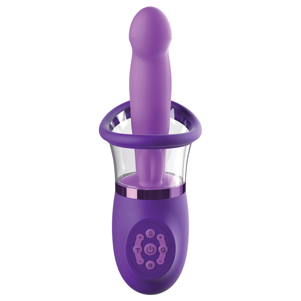 Fantasy For Her Ultimate Pleasure Pro Plus - Purple USB Rechargeable Sucking Licking & Flicking Vibrator-PD4970-12