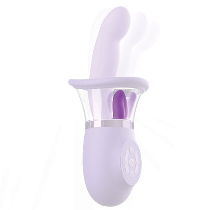 Fantasy For Her Ultimate Pleasure Pro Plus - Purple USB Rechargeable Sucking Licking & Flicking Vibrator-PD4970-12