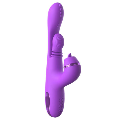 Fantasy For Her IntiMotion Pulse Pro - Purple 24 cm USB Rechargeable Swirling & Flicking Rabbit Vibrator-PD4978-12