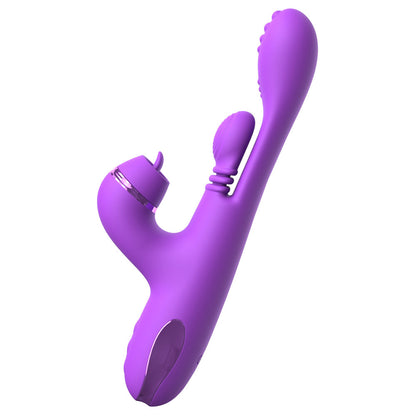 Fantasy For Her IntiMotion Pulse Pro - Purple 24 cm USB Rechargeable Swirling & Flicking Rabbit Vibrator-PD4978-12
