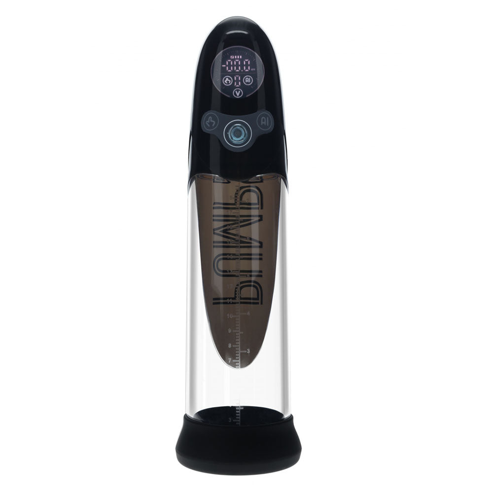 PUMPED Aqua-Pro Auto Pump - Black - Black/Clear USB Rechargeable AI-Enabled Submersible Auto Penis Pump-PMP053BLK