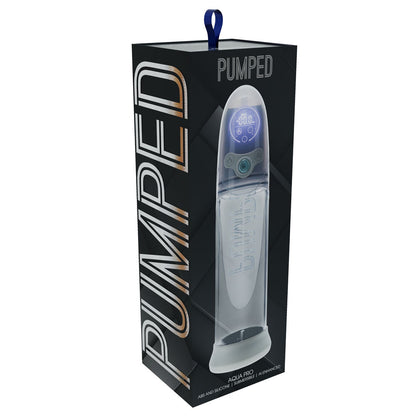 PUMPED Aqua-Pro Auto Pump - Grey - Grey/Clear USB Rechargeable AI-Enabled Submersible Auto Penis Pump-PMP053GRY