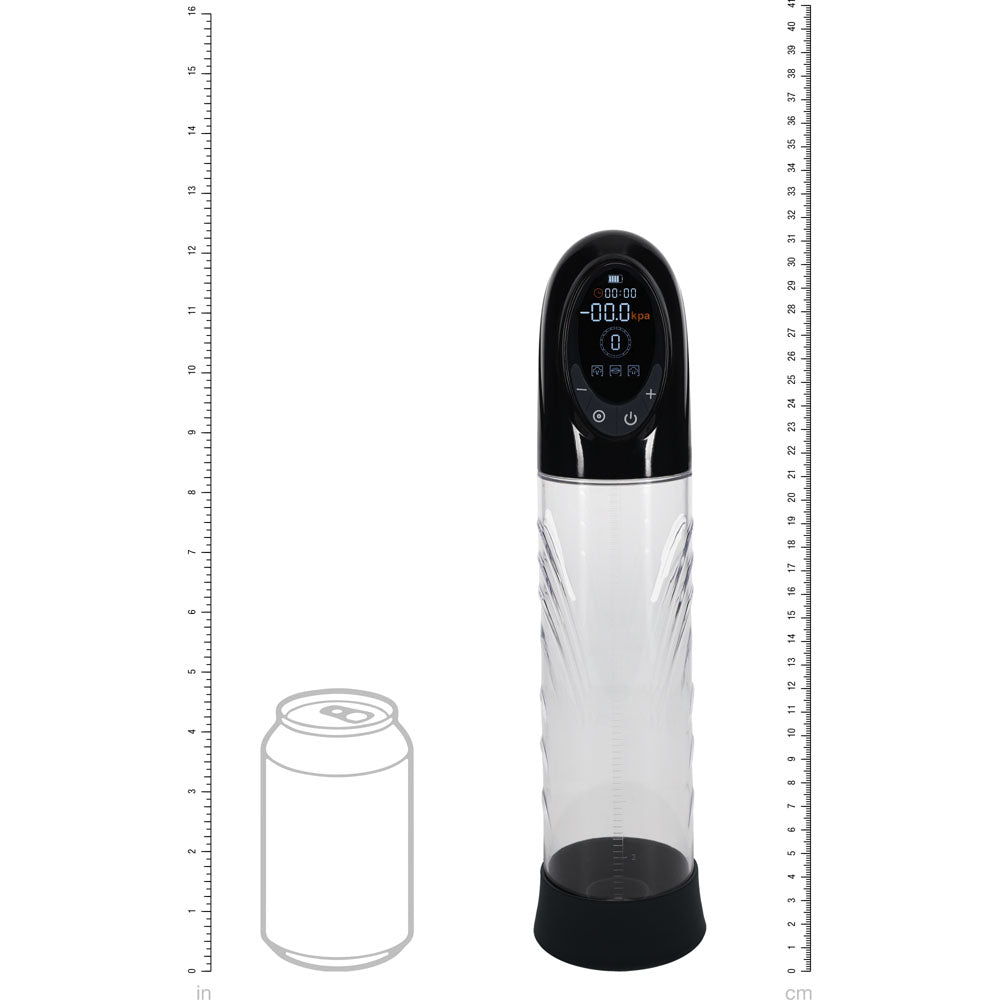 PUMPED CyberPulse Automatic Penis Pump - Black - Black/Clear USB Rechargeable Auto Penis Pump-PMP060BLK