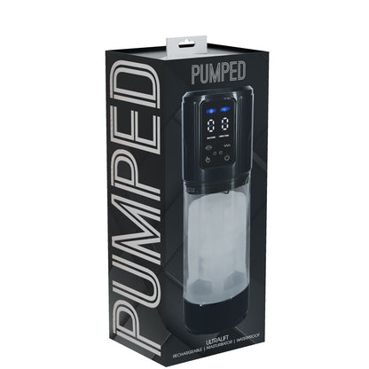 PUMPED UltraLift Automatic Masturbator - Gunmetal Grey/Clear USB Rechargeable Auto Masturbator-PMP062GUN