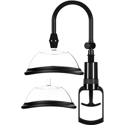 Pumped Vulva Pump - Black - Black Vagina Pump with 2 Cups - PMP069BLK