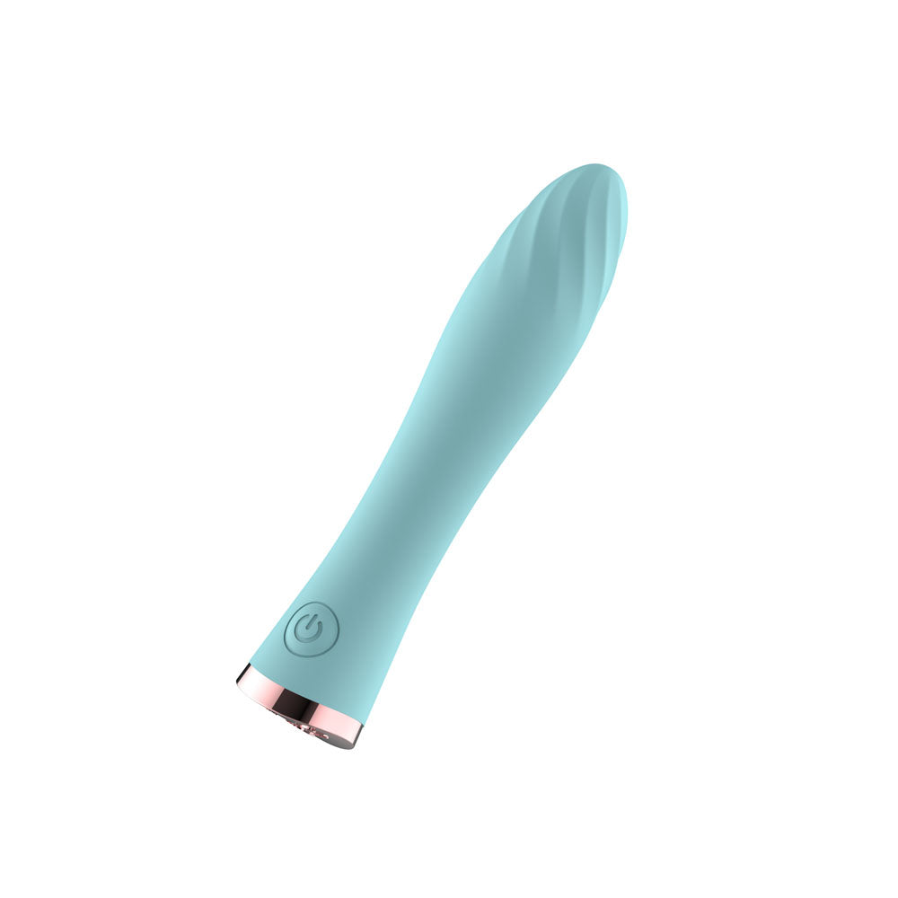 Passion Play Ultra Power Silicone Vibrating Bullet - Blue - Blue 12.9 cm USB Rechargeable Vibrating Bullet - PP0102-1