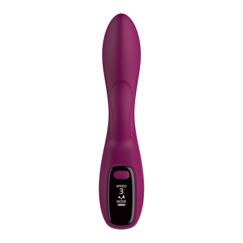 Passion Play Rabbit Vibrator with LED Screen - Purple 19.2 cm USB Rechargeable Rabbit Vibrator - PP0179