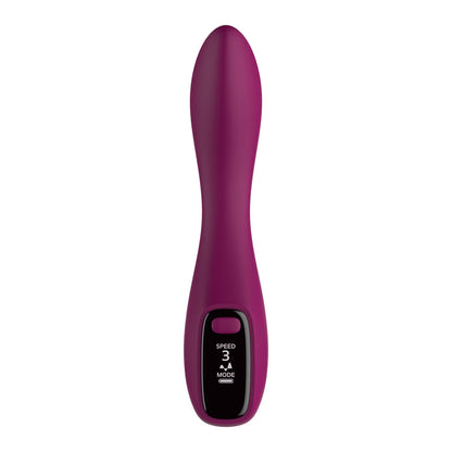 Passion Play G-Spot Vibrator with LED Screen - Purple 19.2 cm USB Rechargeable G-Spot Vibrator - PP0180