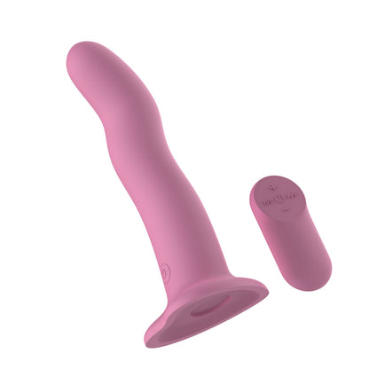 Passion Play Vibrating Dildo - Pink - Pink 18.2 cm USB Rechargeable Vibrating Dildo with Wireless Remote - PP0235