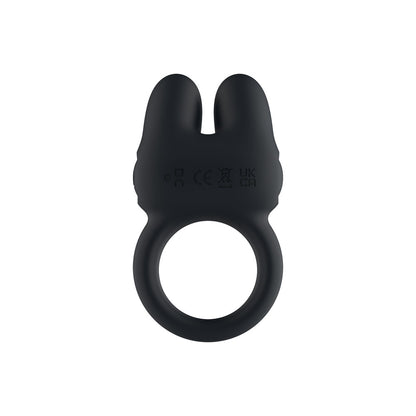 Passion Play Dual Motors Vibrating Cockring - Black USB Rechargeable Vibrating Cock Ring - PP0254