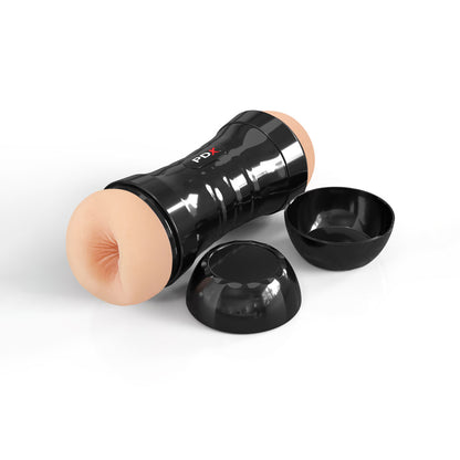 PDX Wet Pussies Super Flip-A-Pussy Over - Light - Flesh Dual Ended Stroker (Vagina & Ass)-RD446-21