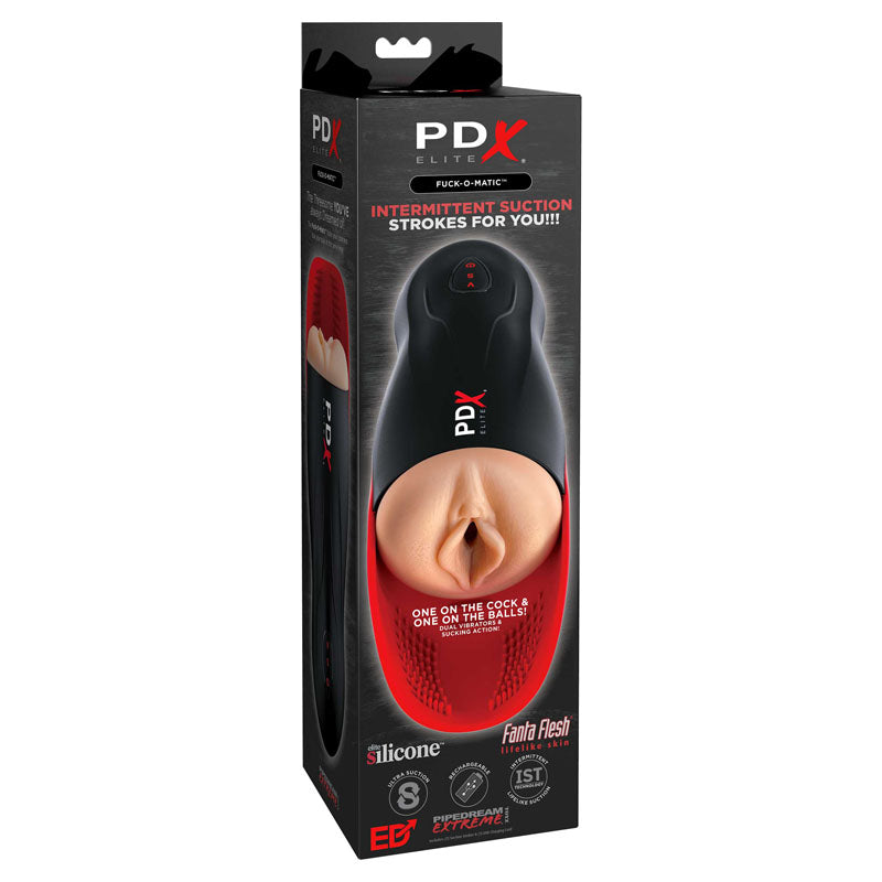 Pipedream Extreme Toys Elite Fuck-O-Matic - USB Rechargeable Sucking Masturbator-RD540