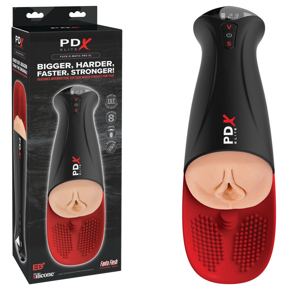PDX Elite Fap-O-Matic Pro XL - Light - Flesh USB Rechargeable Auto Stroker-RD552-21