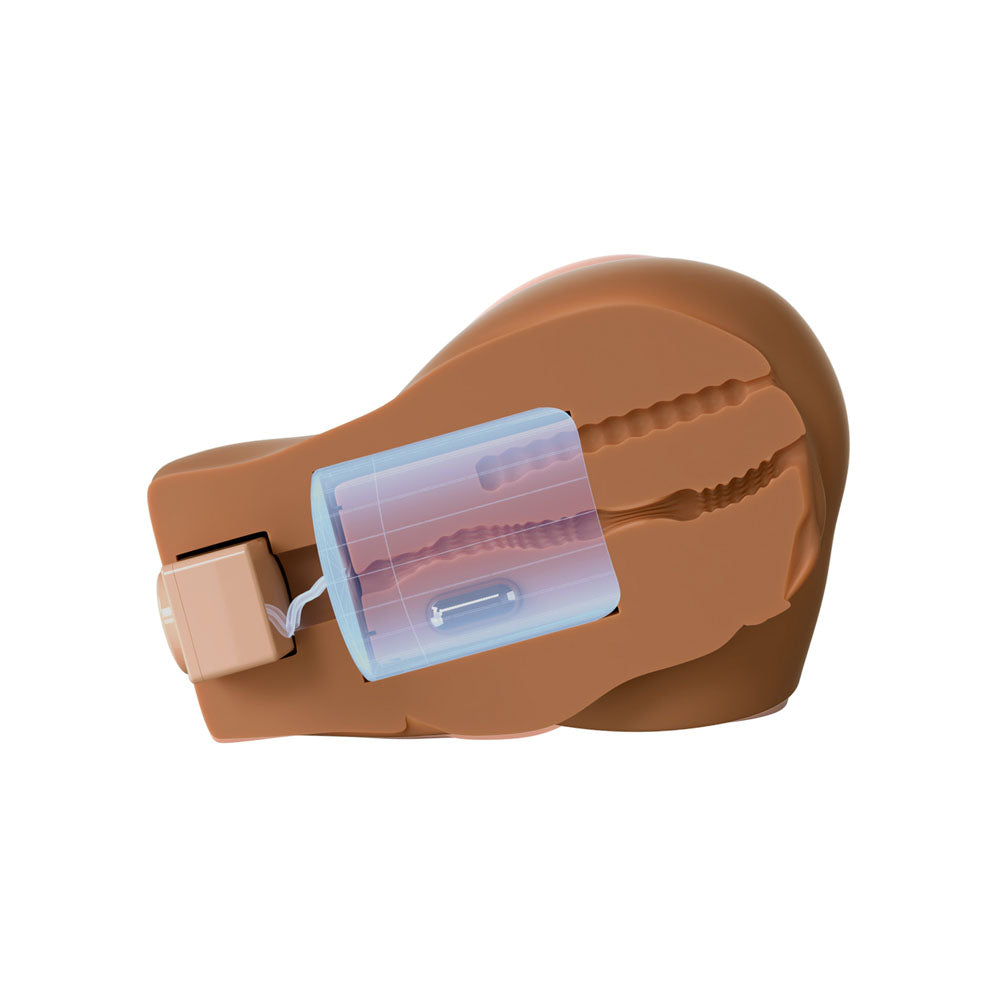 PDX Elite Back That Ass Up - Brown - Brown USB Rechargeable Auto Mega Masturbator-RD631-29