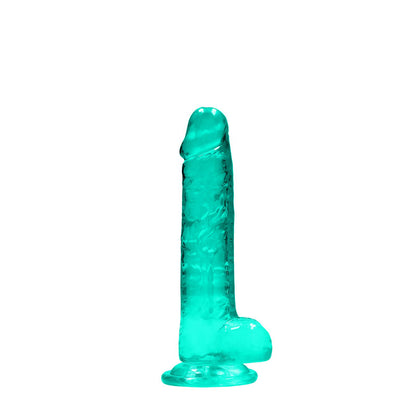 REALROCK 7 Realistic Dildo With Balls - Turquoise 17.8 cm Dong