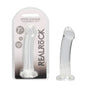 REALROCK Non Realistic Dildo With Suction Cup - 17 cm - Clear 17 cm Dong - REA111TRA