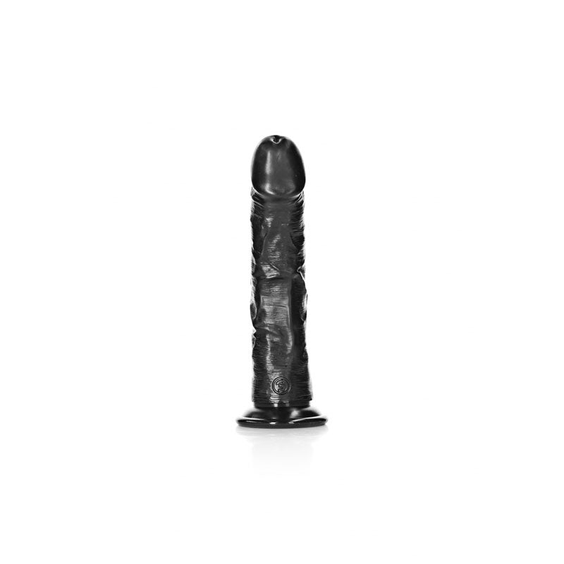 REALROCK Realistic Regular Curved Dildo with Suction Cup - 18 cm - Black 18 cm (7) Dong-REA117BLK