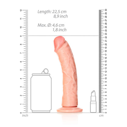 REALROCK Realistic Regular Curved Dildo with Suction Cup - 20 cm - Flesh 20 cm (8) Dong-REA118FLE