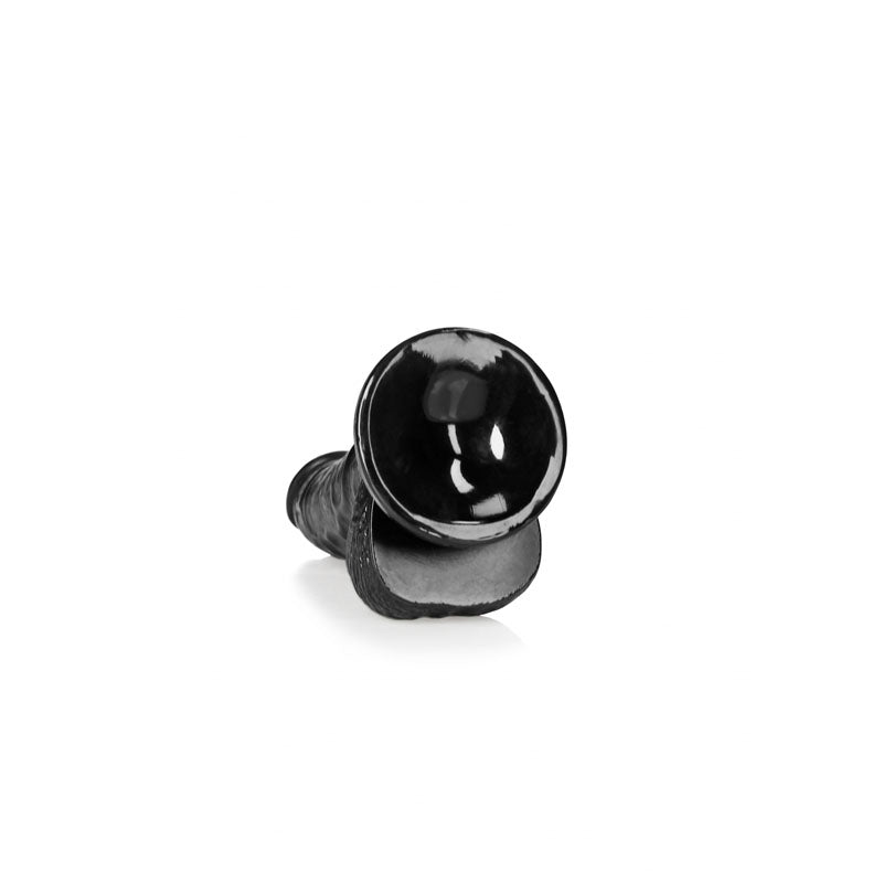 REALROCK Realistic Regular Curved Dong with Balls - 15.5 cm - Black 15.5 cm (6) Dong-REA121BLK