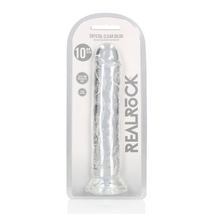 REALROCK 28 cm Straight Dildo - Transparent - Clear 28 cm (10) Dong - REA155TRA