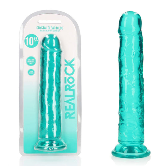 REALROCK 28 cm Straight Dildo - Turquoise - Turquoise 28 cm (10) Dong - REA155TUR
