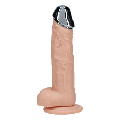 REALROCK Metal Head 8 Rechargeable Dildo - Flesh - Flesh 22 cm USB Rechargeable Vibrating Dildo with Metal Head and Wireless Remote - REA211FLE