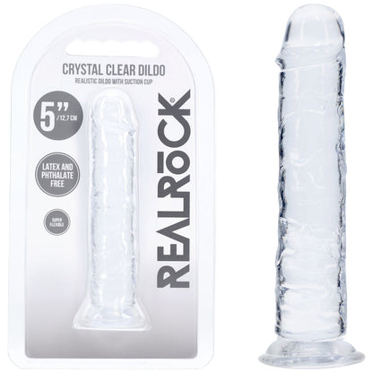 REALROCK Realistic 5 Dildo - Clear - Clear 12.7 cm Dildo - REA227TRA