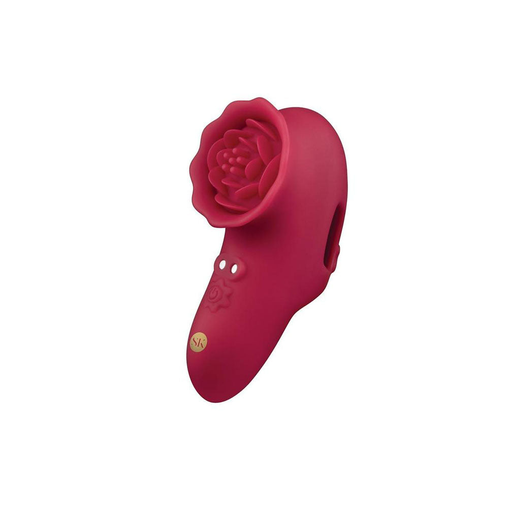 Secret Kisses ROSEGASM PLAYFUL PETAL - Red USB Rechargeable Finger Stimulator-SK1047