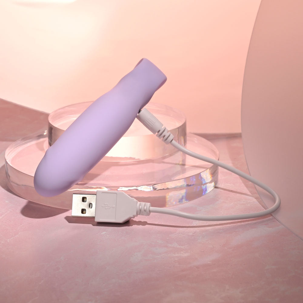 Selopa PETITE PECKER - Purple 11.7 cm USB Rechargeable Mini Vibrator-SL-RS-6145-2