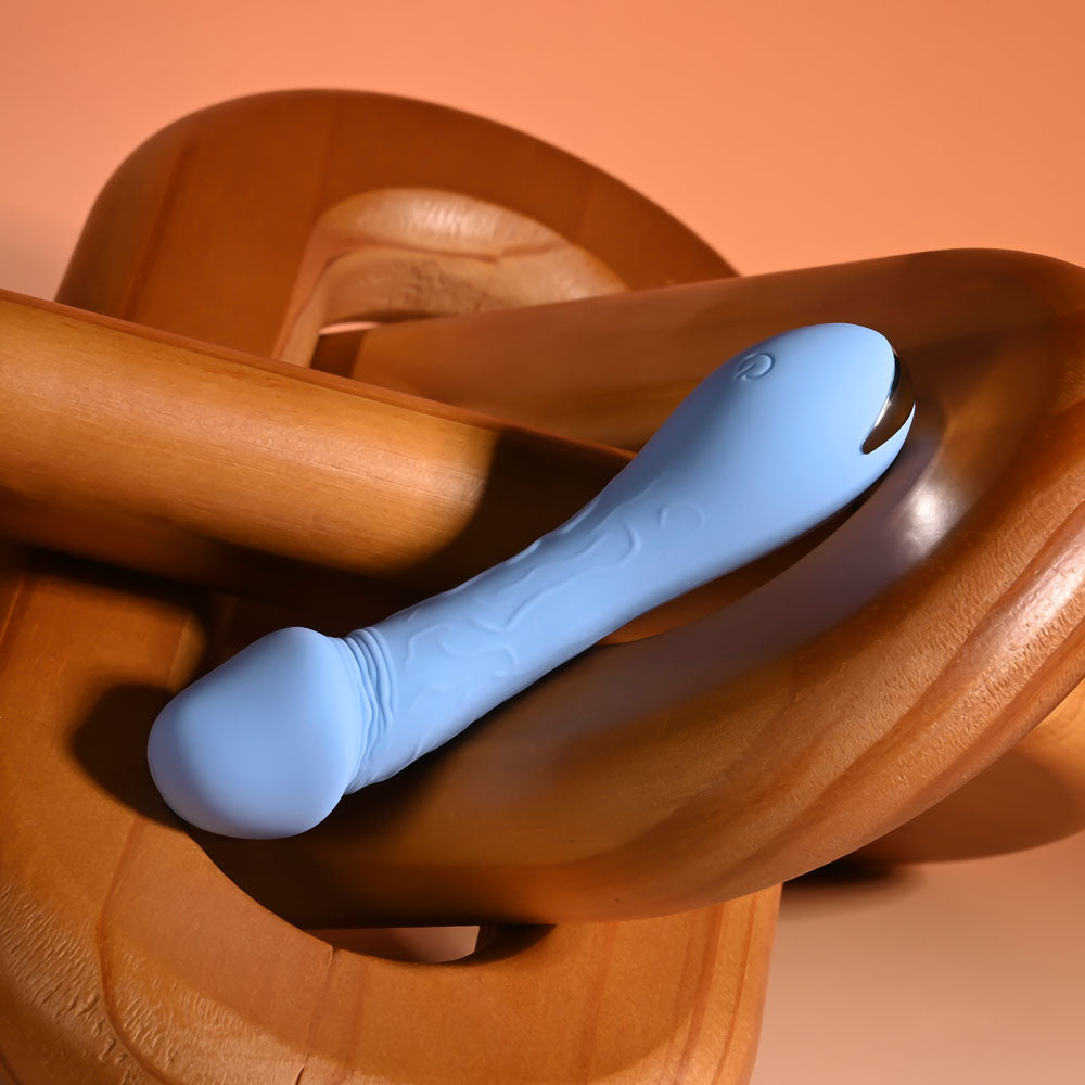 Selopa DAINTY DICK - Baby Blue 11.9 cm USB Rechargeable Mini Vibrator-SL-RS-6862-2
