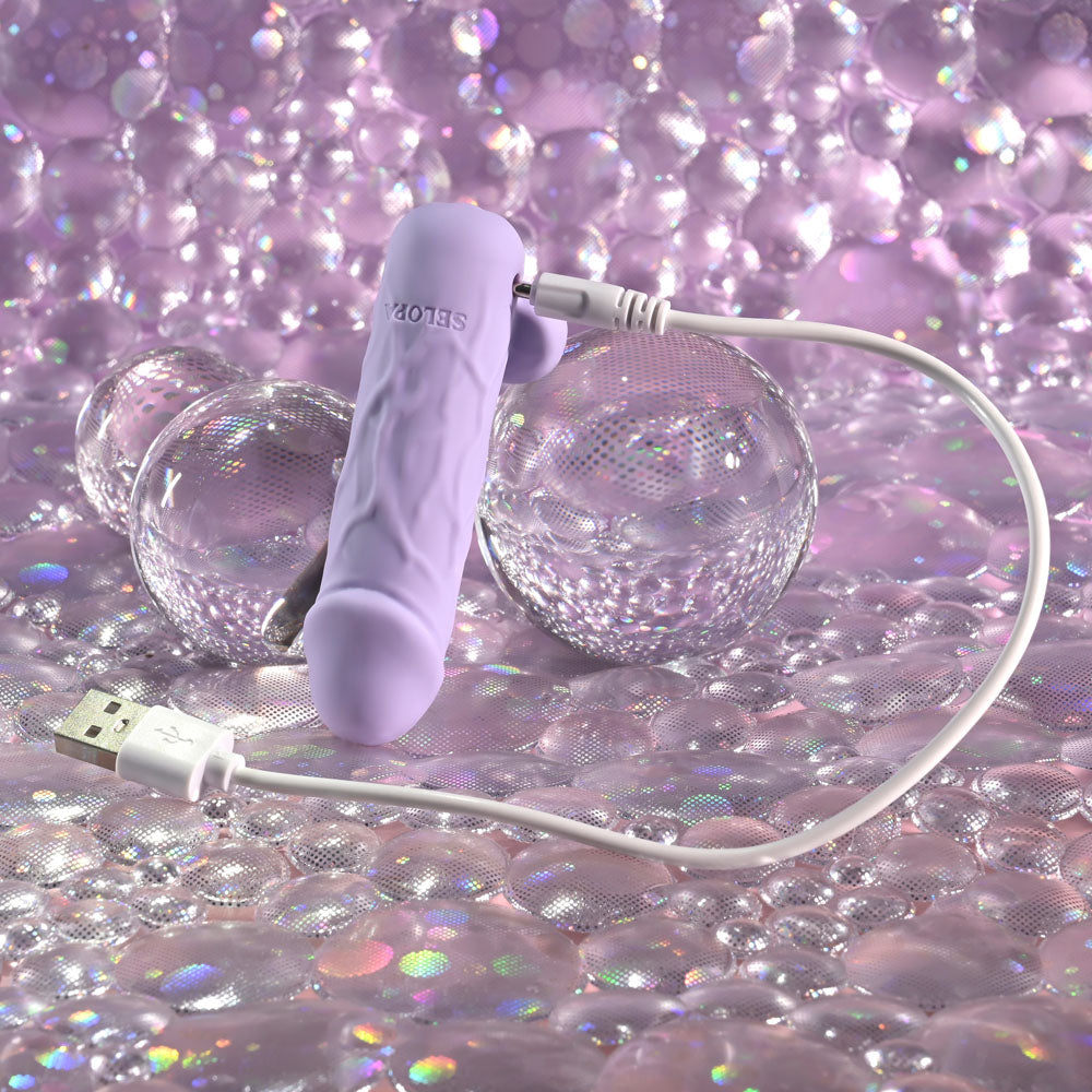 Selopa BALLSY BULLET - Purple 9.2 cm USB Rechargeable Bullet-SL-RS-6879-2